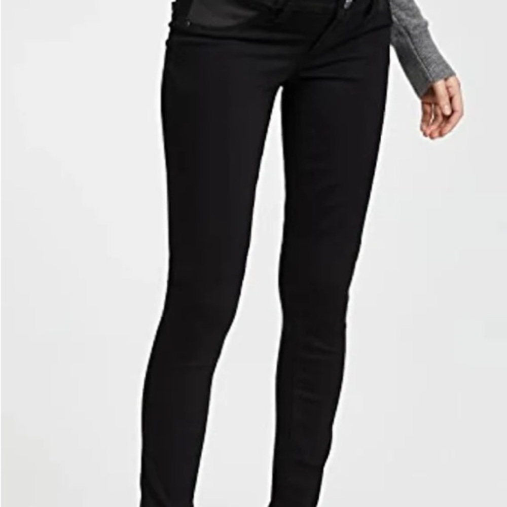 Paige Verdugo Ultra Skinny Maternity Jeans in Black Shadow